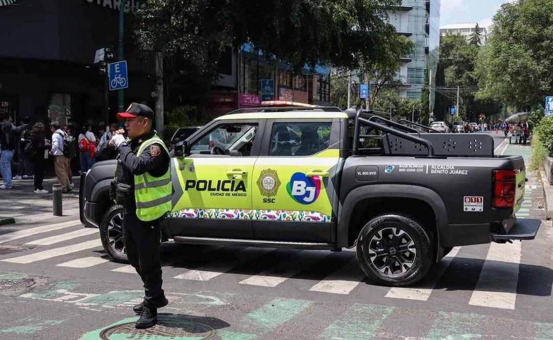 Elementos de Blindar BJ360° y la Secretaría de Seguridad Ciudadana aseguraron el simulacro. 19/09/2026. | Foto: Especial.