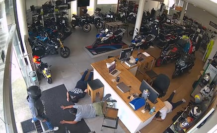 Captan violento asalto en agencia de motocicletas de Cuernavaca; no hay detenidos
