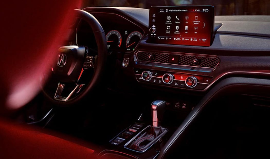 El Acura Integra 2026 cuenta con acabados interiores en materiales premium. Foto: Acura 