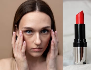 Cómo eliminar las ojeras con un labial rojo