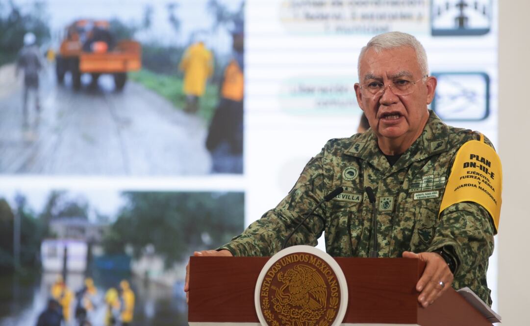 General Ricardo Trevilla Trejo en la conferencia matutina en Palacio Nacional el 20 de junio de 2025. Foto: Carlos Mejía / EL UNIVERSAL