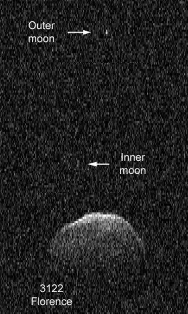 El asteroide Florence tiene dos lunas