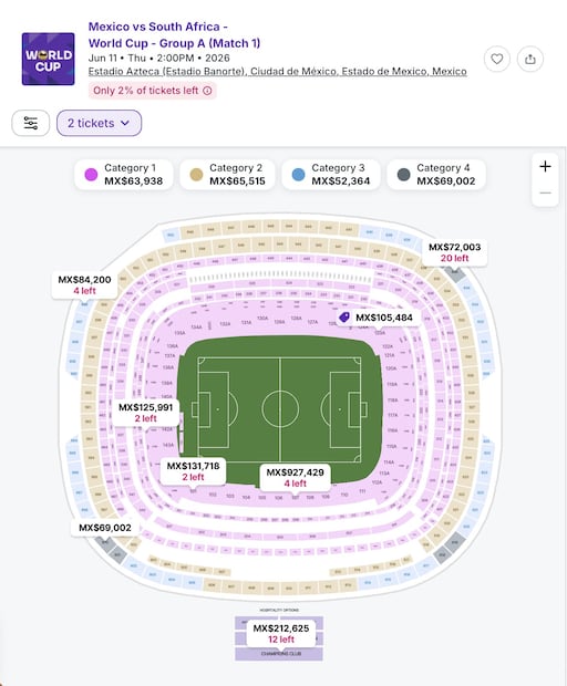 Los precios en reventa para ver al Tri en la inauguración del Mundial / Foto: Especiales