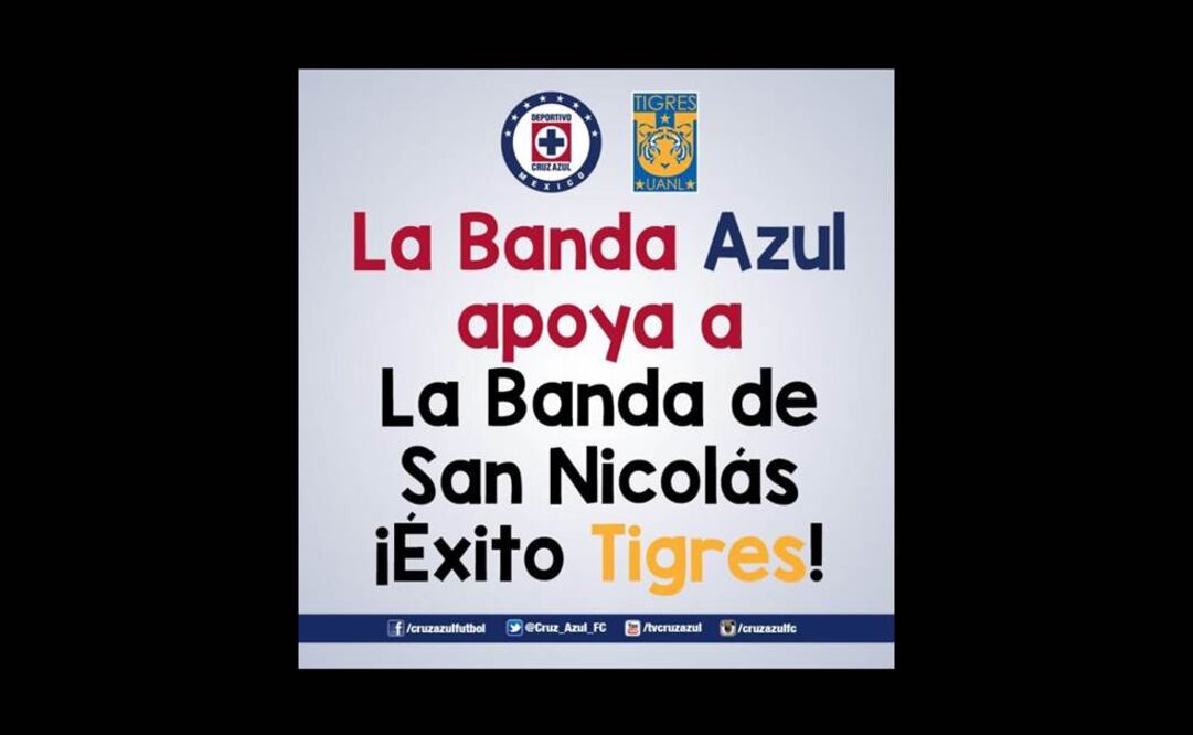 Cruz Azul envía "buena vibra" a los Tigres