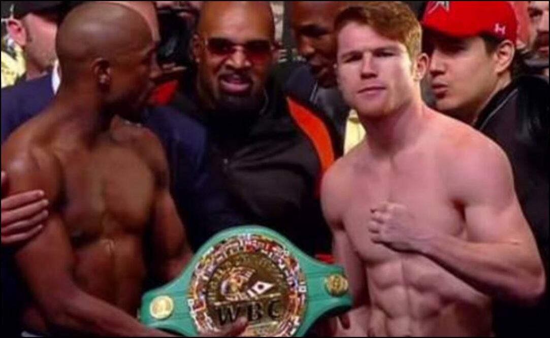 Twitter. Floyd Mayweather y Saúl Álvarez previo a su pelea 