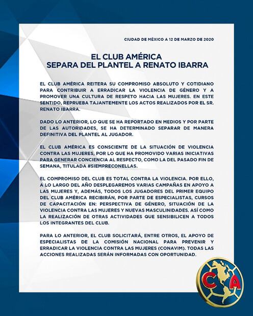 América separa a Renato Ibarra de manera definitiva