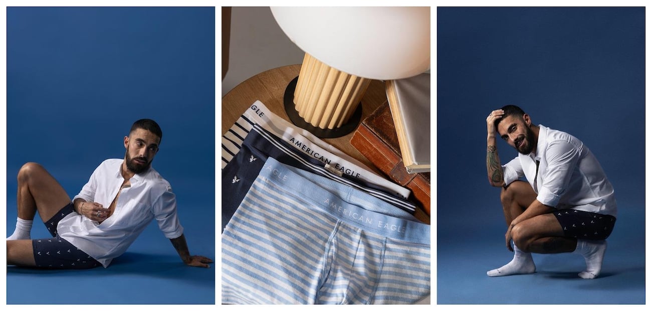 Rayas, anclas y colores neutros son parte de esta campaña. Foto: Cortesía de American Eagle