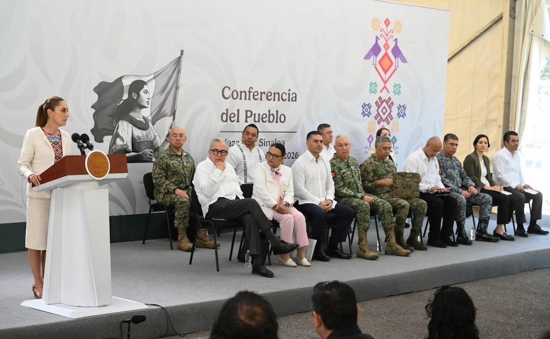 Conferencia de la presidenta Claudia Sheinbaum en Sinaloa (25/02/2026). Foto: Presidencia