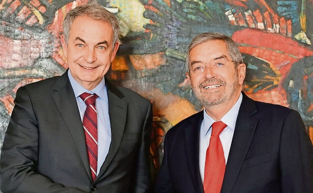 El expresidente del Gobierno de España José Luis Rodríguez Zapatero se reunió con el canciller De la Fuente, durante su visita a México para actividades académicas en la UNAM. Foto: Especial