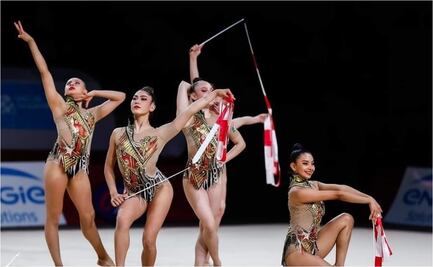 VIDEO: Equipo mexicano de Gimnasia Rítmica gana medalla de bronce en Copa del Mundo en Bulgaria
