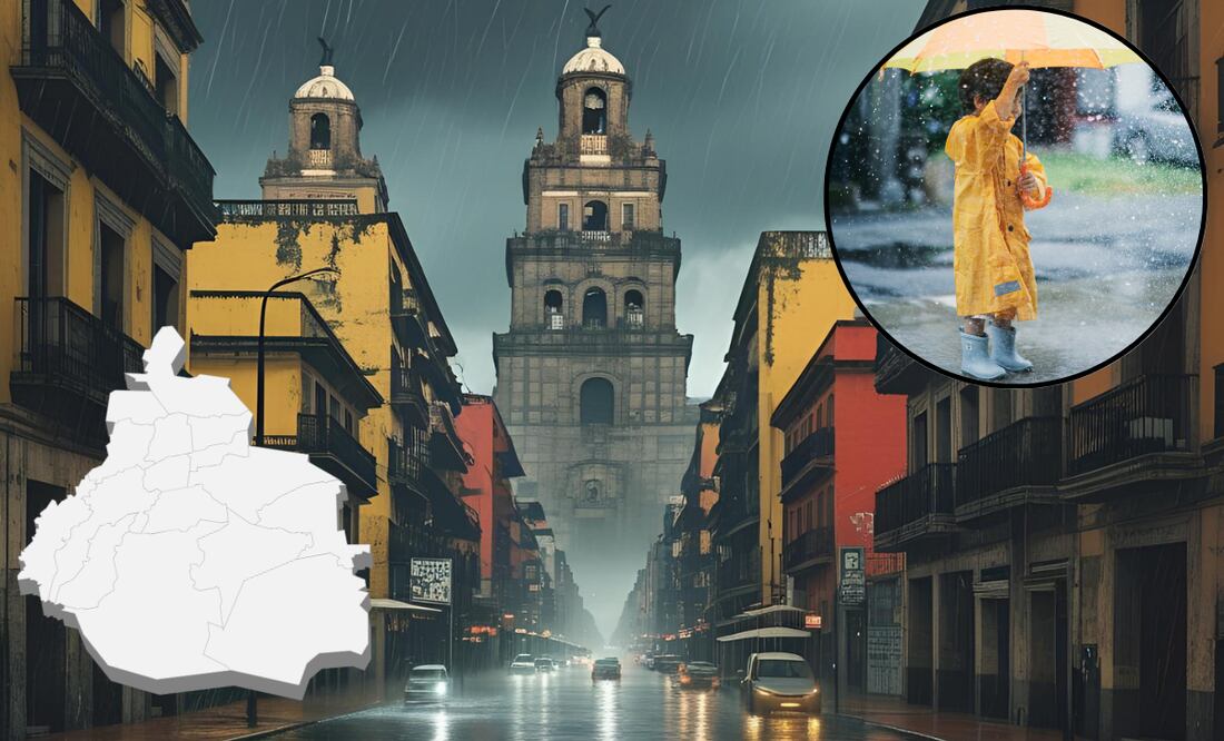 Conoce la hora exacta de las próximas lluvias en CDMX. Foto: Generada con IA