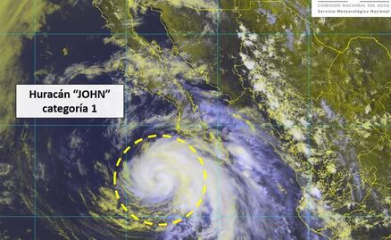 Huracán "John" se degrada a categoría 1