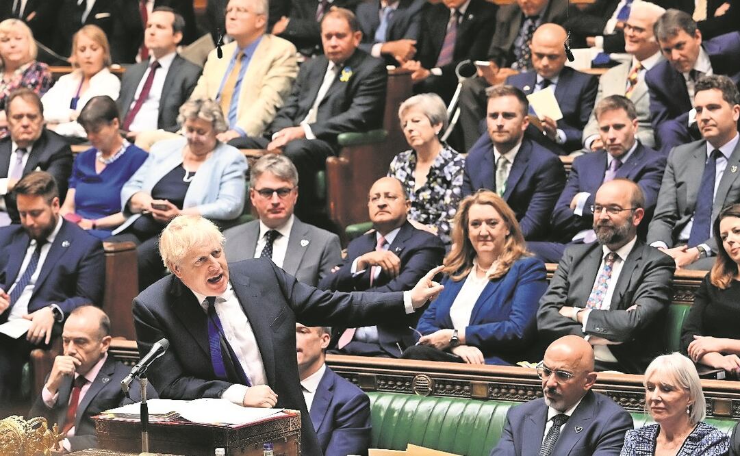 El primer ministro británico, Boris Johnson, ayer en la Cámara de los Comunes en Londres.