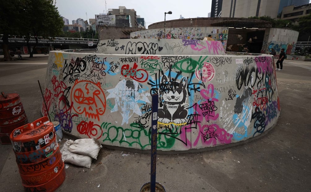 Así luce la Glorieta de Insurgentes tras la intervención del gobierno para recuperar el espacio público. Foto: Diego Simón