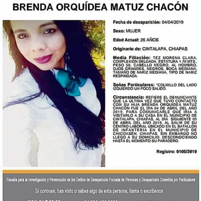 Brenda Orquídea Matuz, de 26 años, desapareció el fin de semana. ESPECIAL