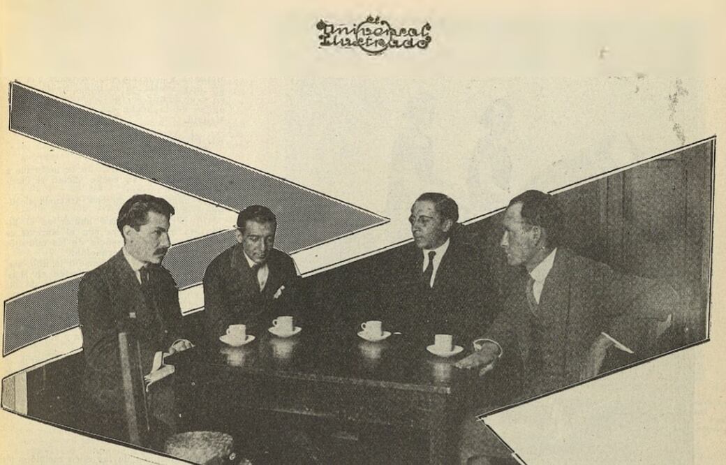 El grupo estridentista en El Café de Nadie. Foto: Archivo El Universal