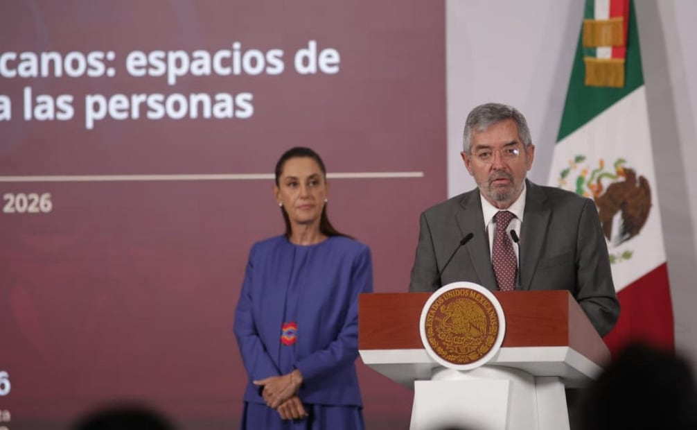 Canciller Juan Ramón de la Fuente durante la conferencia de prensa desde Palacio Nacional este miércoles 25 de marzo de 2026. Foto: Carlos Mejía/ EL UNIVERSAL