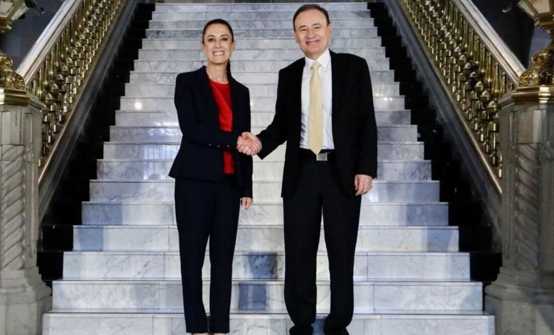 El Gobernador de Sonora, Alfonso Durazo y la presidenta Claudia Sheinbaum se reúnen con embajador de EU en México (04/09/2025). Foto: Especial