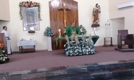 “Podemos ir en paz”: VIDEO de misa en la iglesia de Ciudad Madero horas antes de derrumbarse