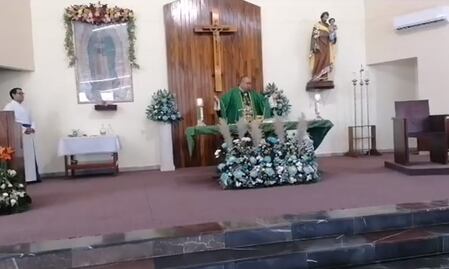 “Podemos ir en paz”: VIDEO de misa en la iglesia de Ciudad Madero horas antes de derrumbarse