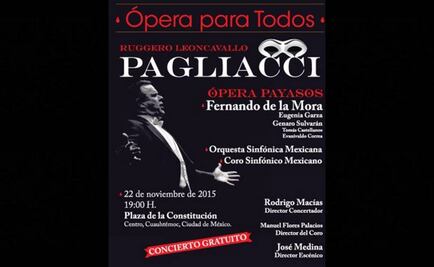 Presentan la ópera "Payasos" en el Zócalo