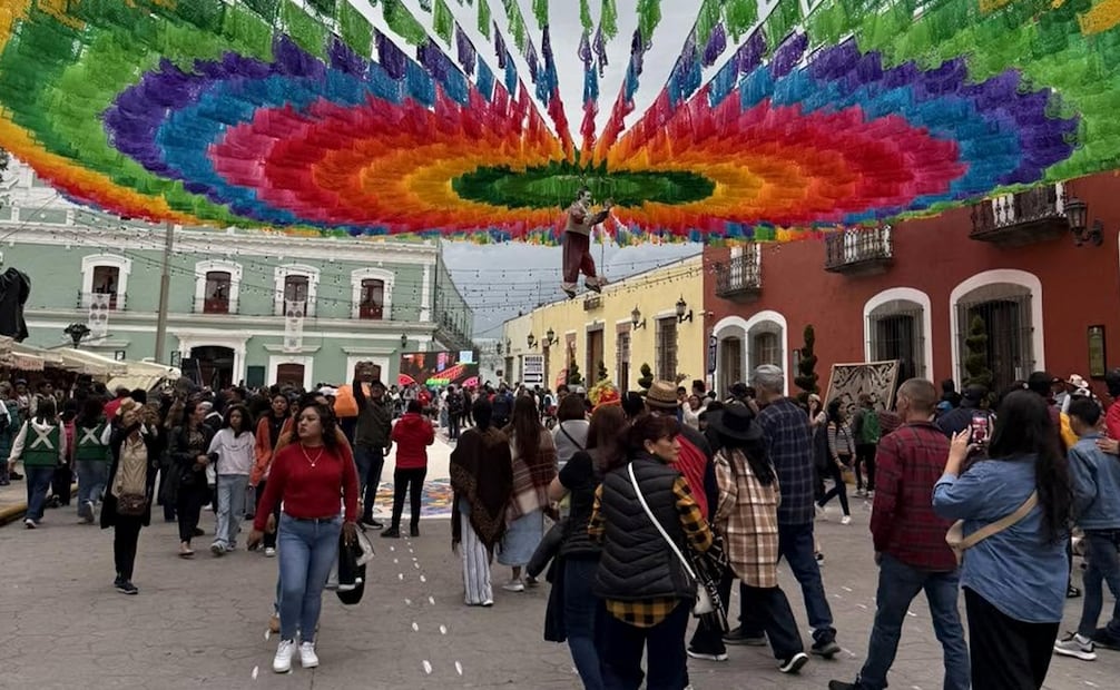 Huamantla se llena de arte efímero en esta tradición. Foto: Facebook Sectur Tlaxcala