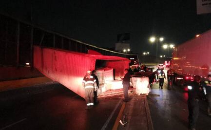 Estas son las alternativas viales tras volcadura de tráiler en Circuito Interior