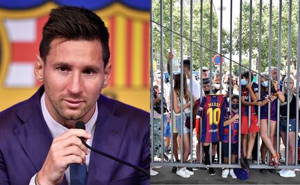 Aficionados del Barcelona se reunieron para despedir a Messi