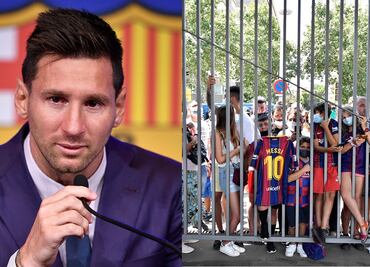Aficionados del Barcelona se reunieron para despedir a Messi