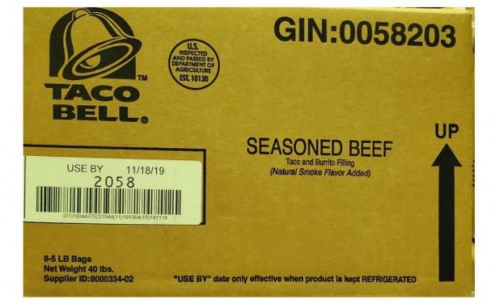 Taco Bell en EU retira toneladas de carne contaminada con residuos de metal
