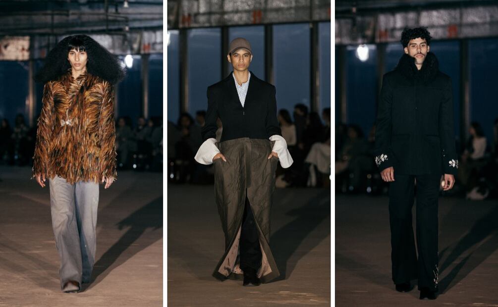 Foto: Cortesía. Zeeshaan Shabbir. El saco en la imagen de la izquierda tiene más de 3000 plumas de gallos de Morelos.