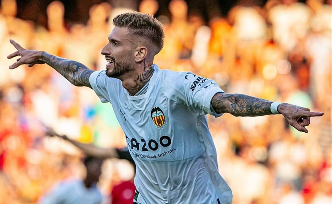 Samu Castillejo festejando un gol en La Liga / Foto: Instagram Samu Castillejo