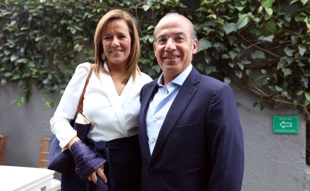Al salón de fiestas llegaron la aspirante panista y su esposo, el ex presidente Felipe Calderón. /Berenice Fregoso - EL UNIVERSAL