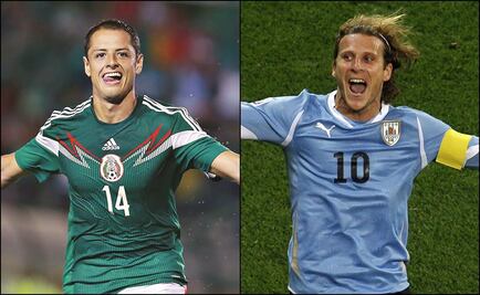 Javier Hernández y Diego Forlán, dos históricos mundialistas
