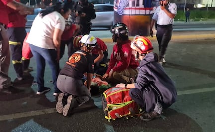 Padre junto con su hijo se arroja de estación elevada de Línea 3 del Metro en Monterrey