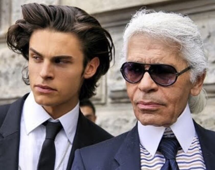 Baptiste Giabiconi y Karl Lagerfeld siempre se les vio juntos. Foto: Instagram