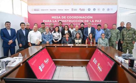 Delfina Gómez encabeza Mesa para la Construcción de la Paz en el Edomex; destacan disminución de homicidios y robos de vehículos