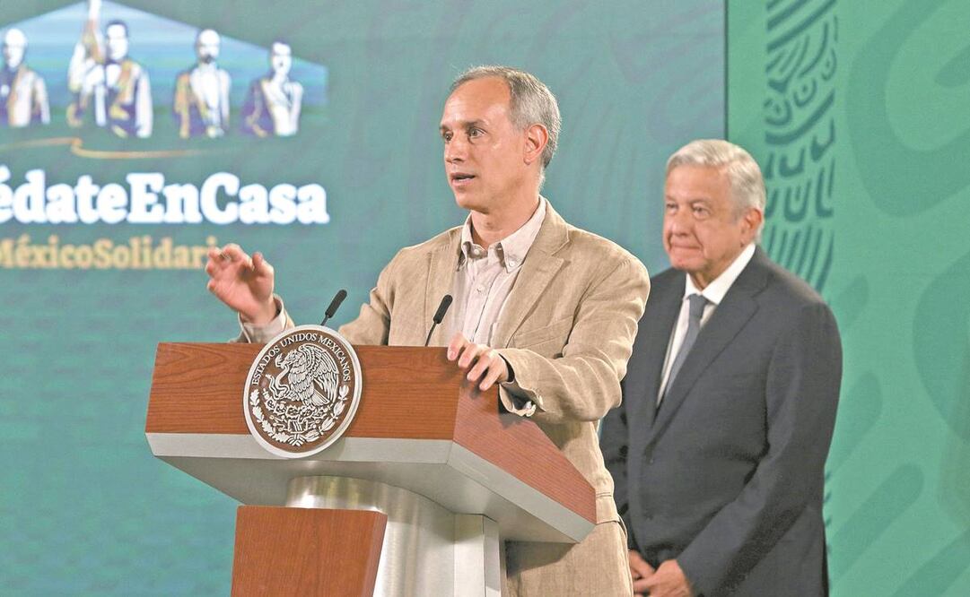 El subsecretario de Salud, Hugo López-Gatell, pidió a la ciudadanía tener prudencia y seguir respetando las medidas de sana distancia e higiene. Foto: Carlos Mejía/ El Universal.