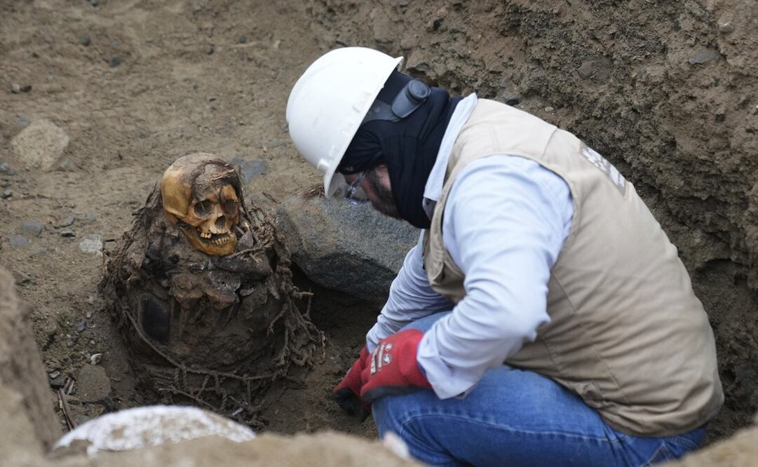 Mientras realizaban sus labores, los trabajadores descubrieron un bulto inusual. Foto: AP.