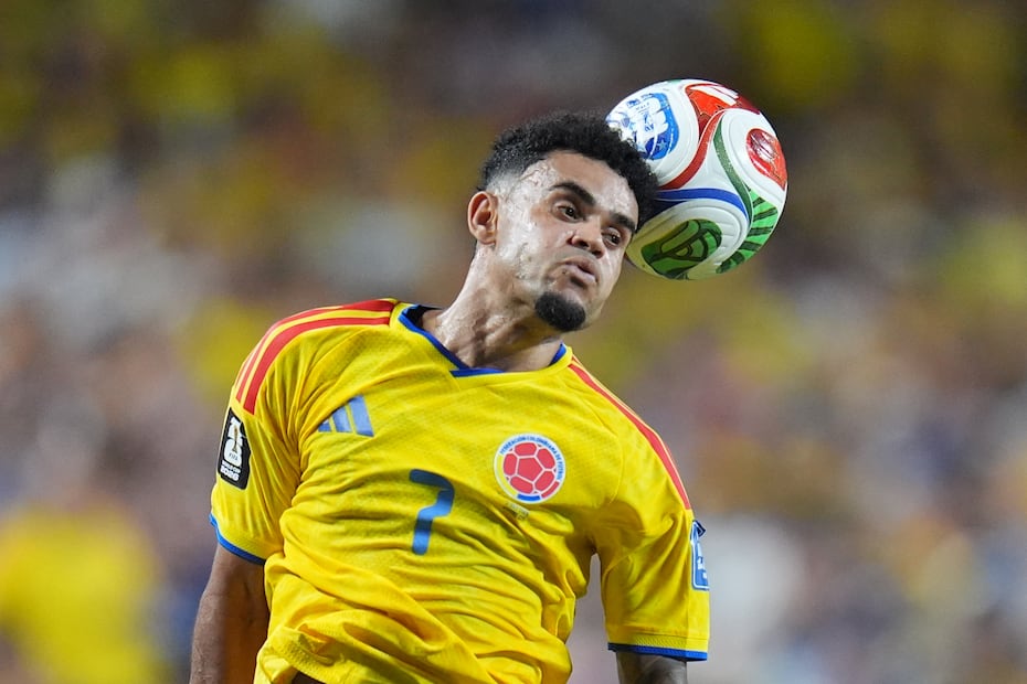 Luis Diaz en festejo de gol con la selección de Colombia, durante los 16vos de Final del Mundial de 2026 ante Ghana - Foto: AP
