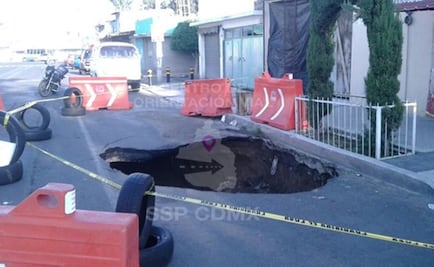 Se forma otro socavón, esta vez en Gustavo A. Madero