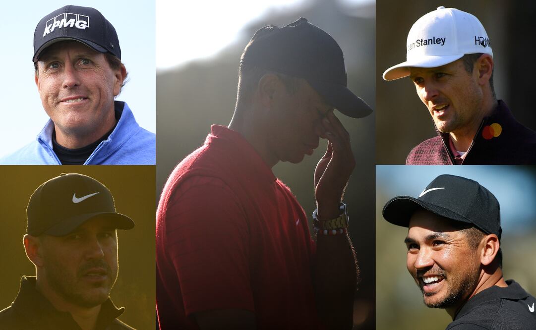 Cuatro de estos cinco golfistas han sido número uno del mundo. Fotos: AFP