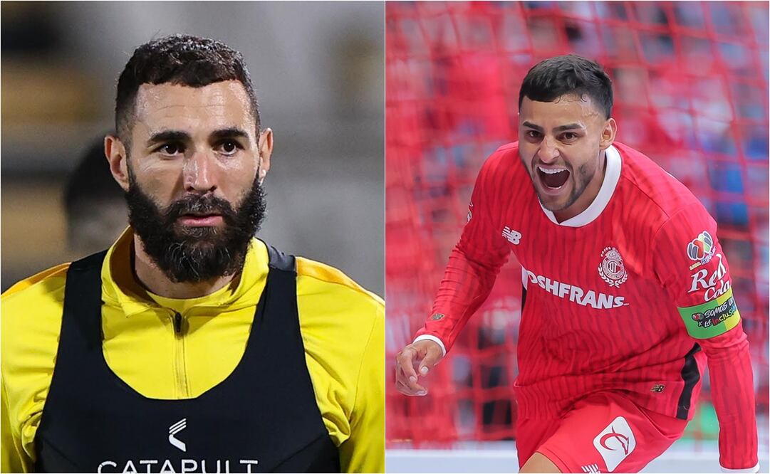 FOTO: ESPECIAL - Karim Benzema reacciona al gol de Alexis Vega con Toluca; así lo presumió el jugador mexicano