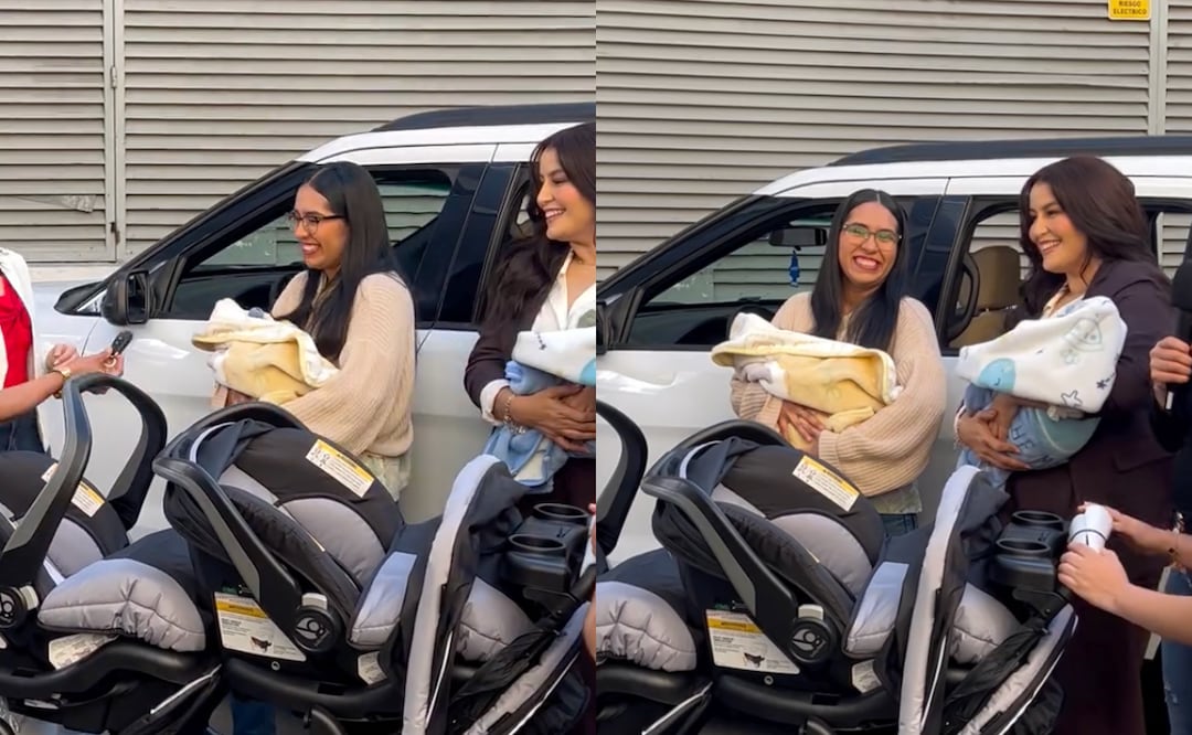 Empresario entrega carro a padres de bebés con oxígeno. Foto: Captura de video