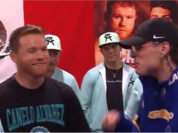 Peso Pluma y Julio César Chávez Jr presentes en la pelea de Canelo Álvarez y Jaime Munguía