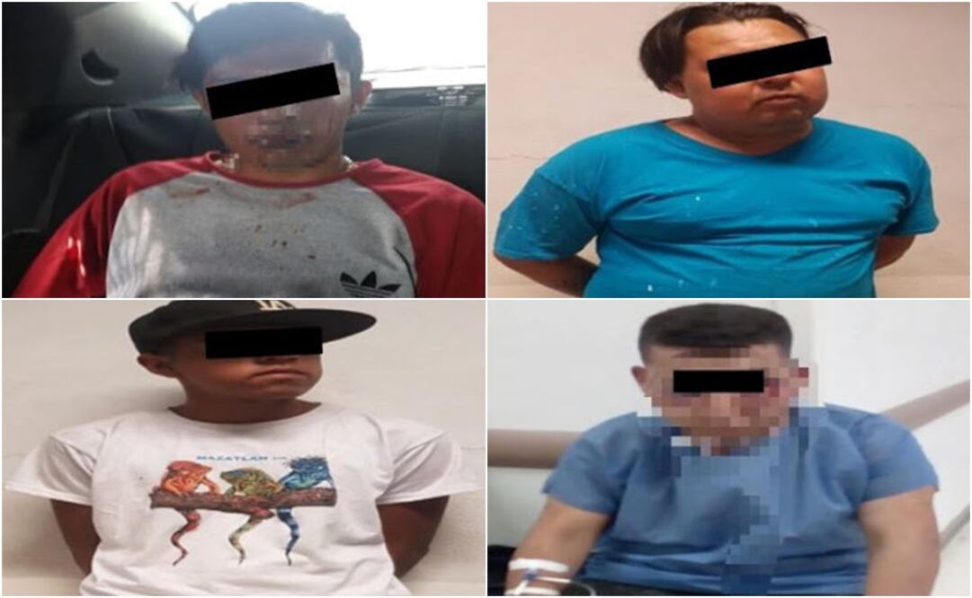 Dos de los sujetos lograron correr hacia una avenida, mientras que los otros dos fueron detenidos por los vecinos. Foto: Especial