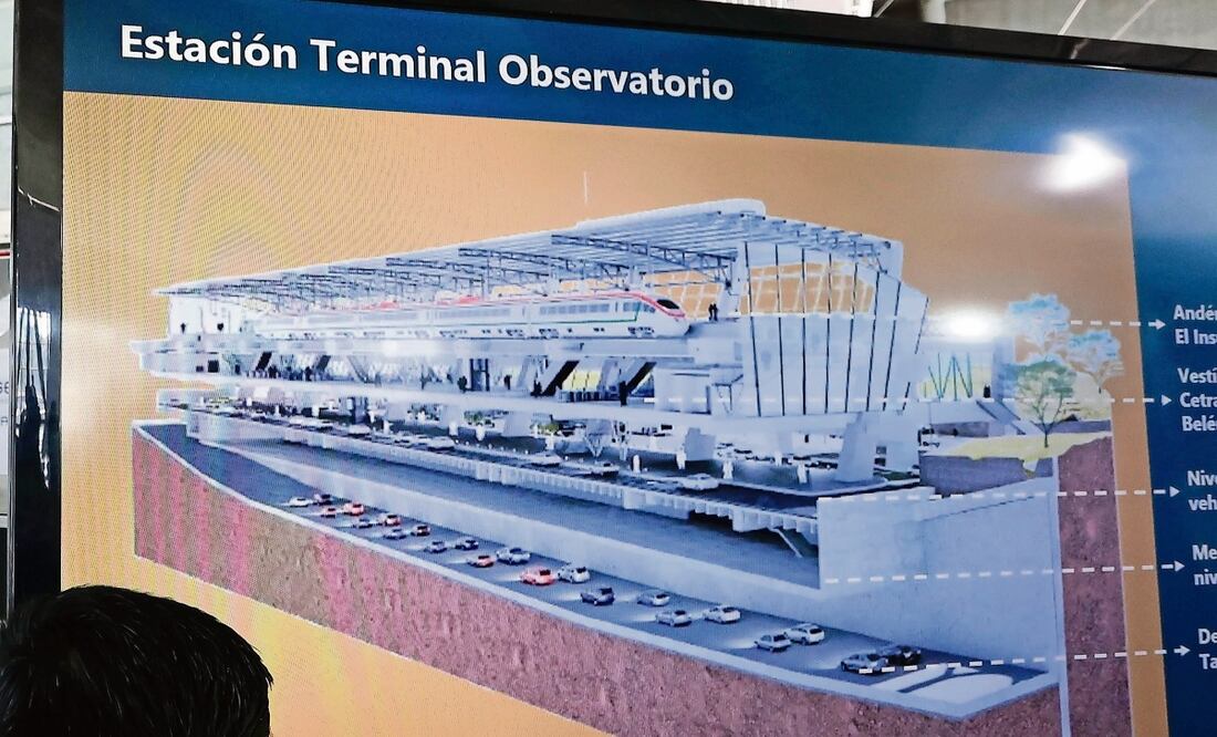 Las autoridades presentaron los elementos que integrarán la nueva estación terminal en Observatorio; incluye un deprimido vehicular. Foto: BERENICE FREGOSO/EL UNIVERSAL