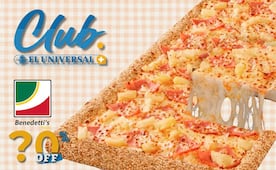 Así puedes obtener hasta 20% de descuento en Benedetti’s Pizza para disfrutar los partidos del Mundial con Club EL UNIVERSAL