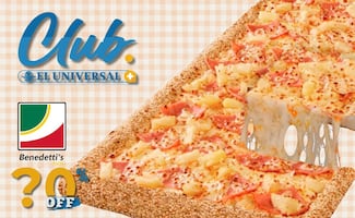 Así puedes obtener hasta 20% de descuento en Benedetti’s Pizza para disfrutar los partidos del Mundial con Club EL UNIVERSAL