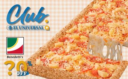 Así puedes obtener hasta 20% de descuento en Benedetti’s Pizza para disfrutar los partidos del Mundial con Club EL UNIVERSAL